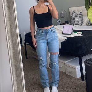 Abercrombie curve love ultra high rise 90s straight jean